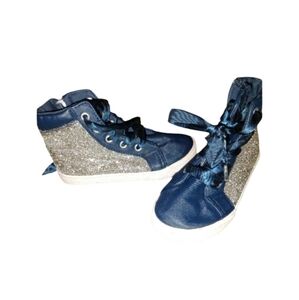 Disney Blue and Silver High-Top Sneakers